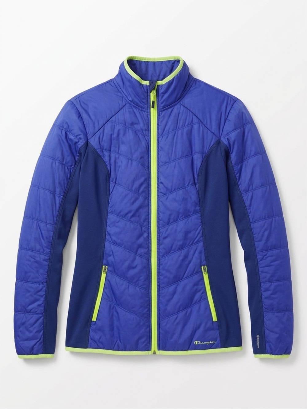 Champion Navy Jacket with Neon Lime Trim